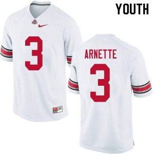 Youth Ohio State Buckeyes #3 Damon Arnette White Nike NCAA College Football Jersey Jogging TGF4044ZX